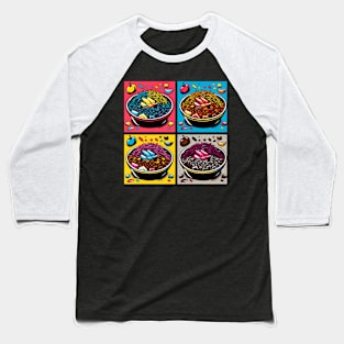 Vibrant Pop Machaca Art - Mexican Cuisine Baseball T-Shirt